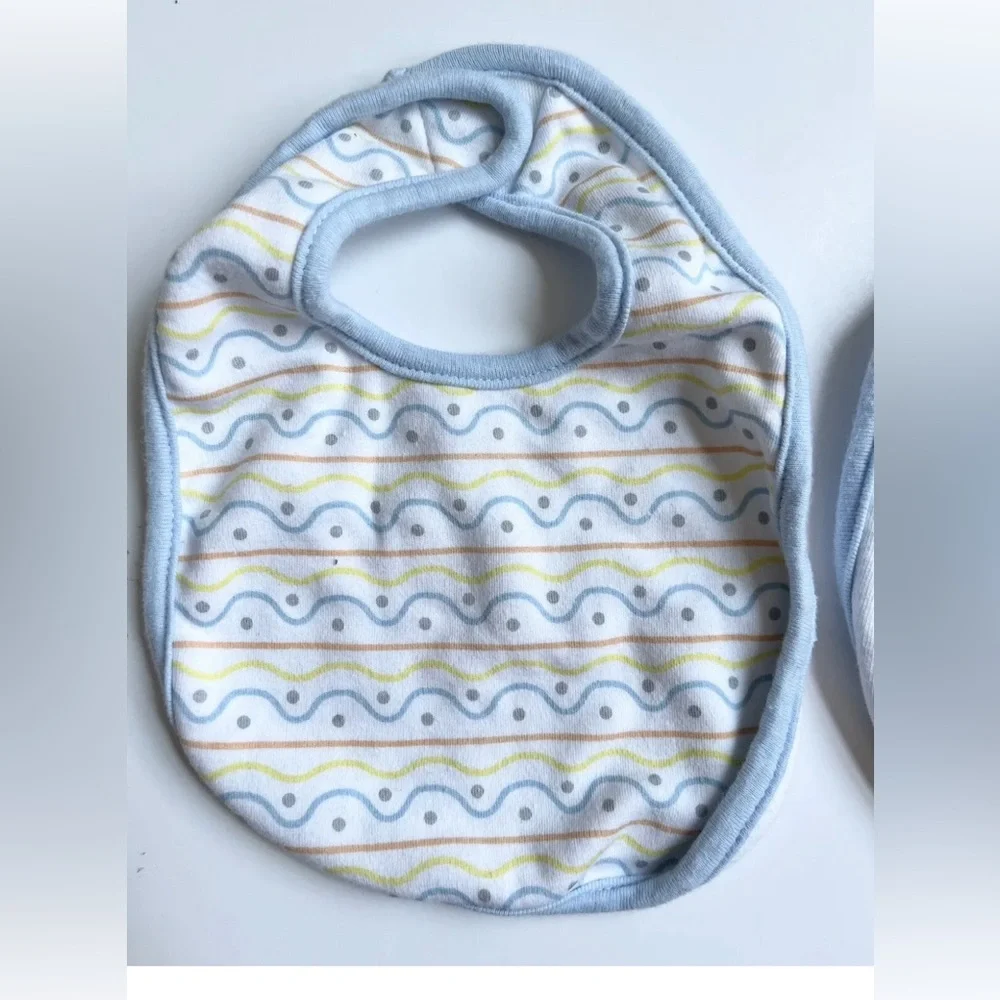 Cutie Pie Bibs 2 Pack Baby Boy My First Easter Pastel White